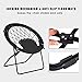 Giantex Folding Bunjo Bungee Chair, Outdoor Camping Gaming Hiking Chair, Perfect for Garden Patio, Web Chair Portable, Steel Bungee Dish Chairs for Adults Kids, Black