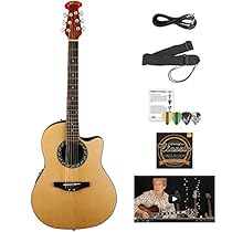 Ovation AB24-4-KIT-1 Applause Balladeer Acoustic-Electric Cutaway Guitar with Chromacast Accessories, Natural
