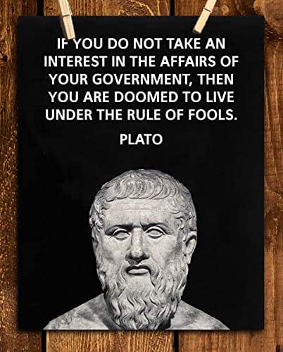 Amazon.com: Plato Quotes Wall Art-“Take Interest in the Affairs of Your