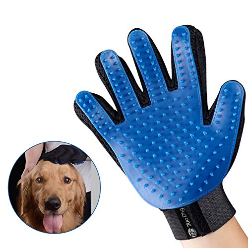 2in1 Pet Glove Grooming Tool + Furniture Pet Hair Remover Mitt For
