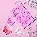 3 Pieces Butterfly Silicone Mold Gummy Candy Cake Baking Fondant Mold Pink Chocolate Mold Non-stick DIY Tool for Cake Decorating Polymer Clay