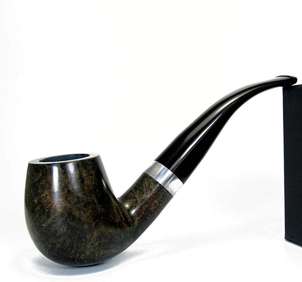Nwn Briar Wood Tobacco Pipe For Men Vintage Portable Solid Wood Pipe Filter Smoking Accessories with Gift Box (Color : B)