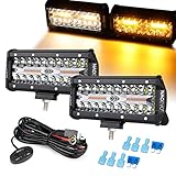NAOEVO LED Light Bar Strobe Lights 7inch, 6 Modes