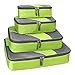 G4Free Packing Cubes 4pcs Value Set for Travel ,Helpful Packing Bags(Green)