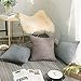 Home Brilliant Decorative Pillowcases Striped Chenille Velvet Plush Square Throw Pillow Cover Sofa Cushion Covers for Couch, Set of 2, 18x18 inch (45cm), Brown