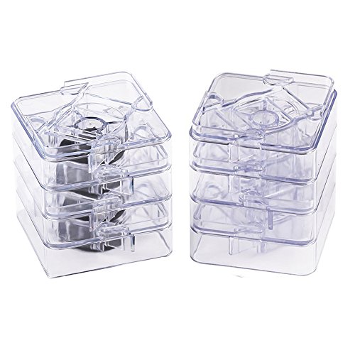Bed Risers Fadyshow Furniture Lift Risers Create Under Bed Storage Dorm Set of 8 Pieces (1, Clear)