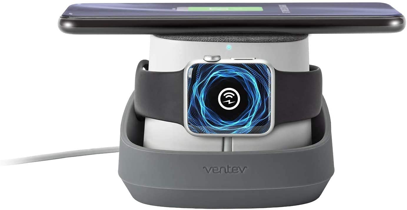 Ventev Wireless Qi Fast 10W Rapid Charger iPhone 12/12 Pro/11/XS Max/XR/XS/X/8/8+, Galaxy Note 20/Note 10+/S10/S10+/S20/S21 Apple Watch Series 1/2/3/4/SE Charging Pad