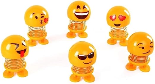 Face Springs Car Decoration for Car Interior Dashboard Expression Toys