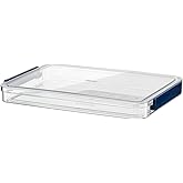 LIPCHEEGO A4 Scrapbook Paper Storage, Photo Storage Box, Plastic File Box (Blue)