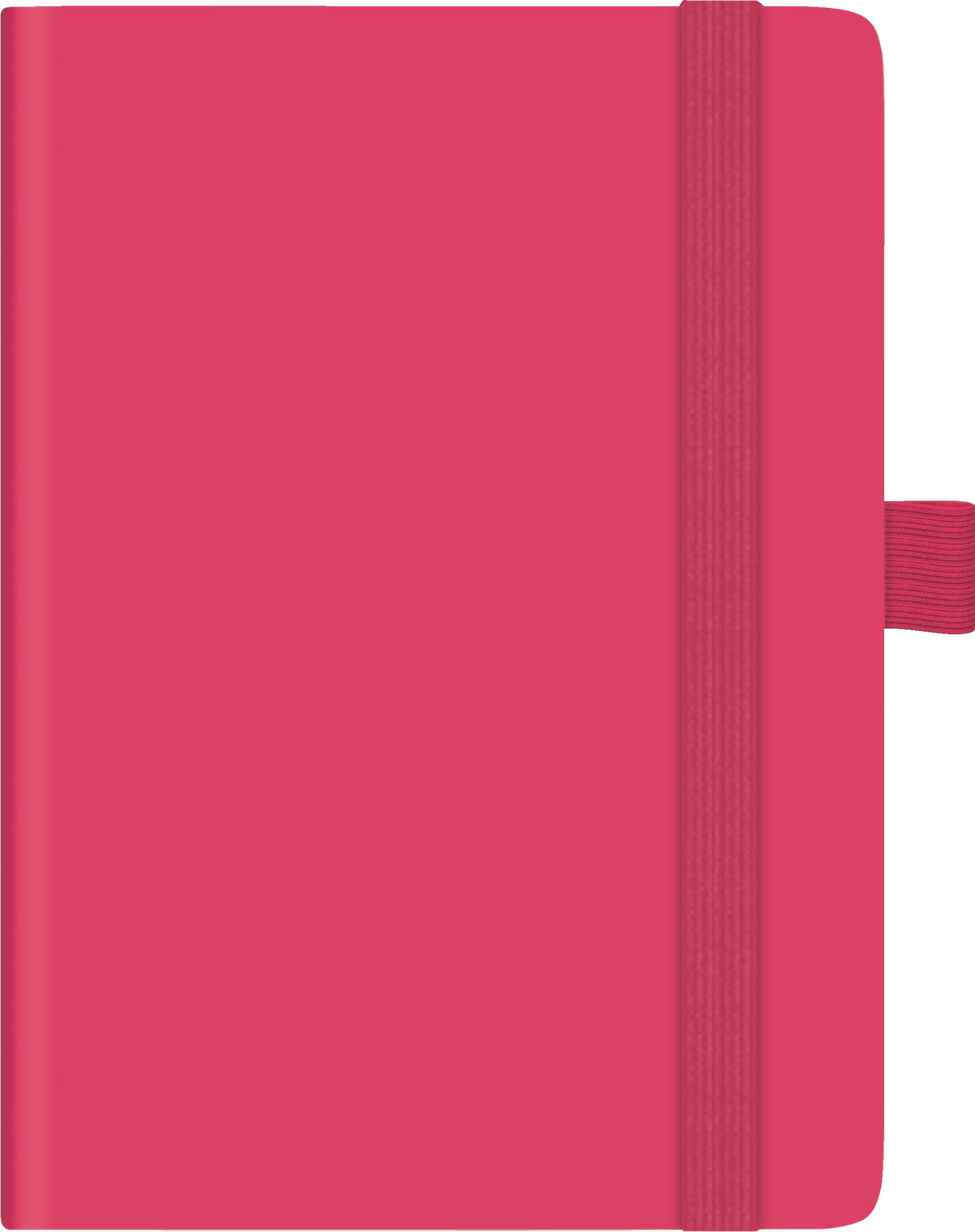 BRUNNEN Kompagnon Pocket Diary Model 732 66 (2025), 2 Pages = 1 Week, A6, 192 Pages, PU Cover, Flexible, Pink