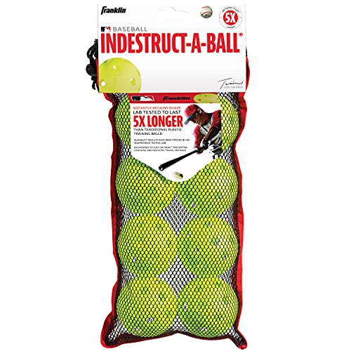 Franklin Sports Plastic Baseballs IndestructABall Plastic Batting