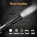 Linkax LED Tactical Flashlight Super Bright Handheld Flashlights with Adjustable Focus 5 Light Modes for Outdoor Camping Hiking Emergency(3 AAA Batteries Incl)