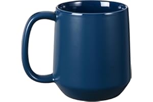 Miicol Ceramic Coffee Mug, 16 oz /455ml Large Coffee Cup, Tea Mug with Handle, Flat Bottom Mug for Men, Women, Office, Microw
