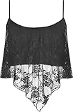 PaperMoon Women's Lace Camisole Crop Top