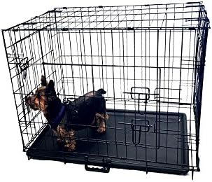 KennelMaster Folding Kennel Crate with Divider, 24" L x 17" W x 19" H