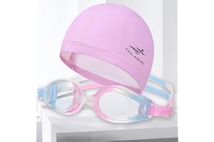 Swimming Goggles Swimming Cap Pack for Adults with Anti Fog Glasses for Swimming