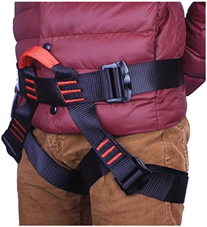 Climbing Harness, Oumers Safe Seat Belts For Mountaineering Fire Rescue Working on the Higher Level Caving Rock Climbing Half Body Guard Protect Belt
