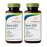 LifeSeasons Rest-ZZZ Herbal Melatonin Sleep Support, 60 Vegicaps - 2 Pack