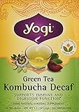 Yogi Tea Green Tea Kombucha Decaf, Herbal Supplement, Tea Bags, 16 ct