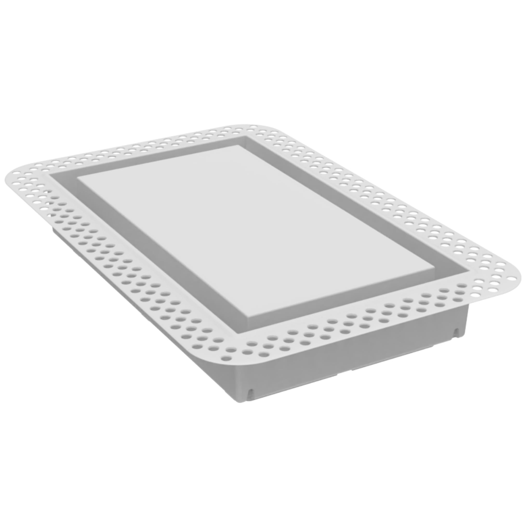 Photo 1 of Fittes Flush Wall Vent [Lite], Minimalist ABS Plastic HVAC Air Return Register Cover, Customizable Modern Airflow Solution for Home or Ceiling, Pro Install – 6"x10" – Cotton White – 1 Pack