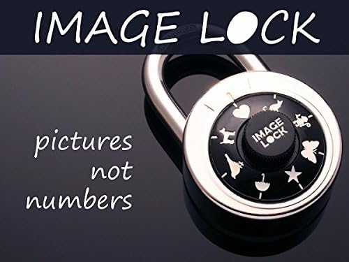 ImageLOCK Combination Lock - Patented Combination Lock (No Administrative Key) - Pictures Instead of Numbers - High Security, Double-Reinforced Stainless Steel Lock - Black &amp; White