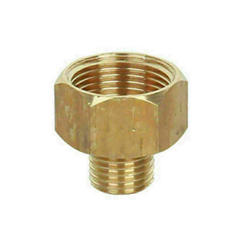 Pressure Washer Jet Wash Brass Reducing Hose Connector Female/Male 22mm / 18mm / 14mm to 14mm / 18mm / 22mm Female/Male Flat Threaded (22mm F to 14mm M- Flat)