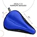 Bikeroo Comfort Bike Seat Cushion - Blue Narrow Padded Gel Cover for Exercise, Mountain & Road Bikes, Universal Fit for Peloton & Stationary Bikes
