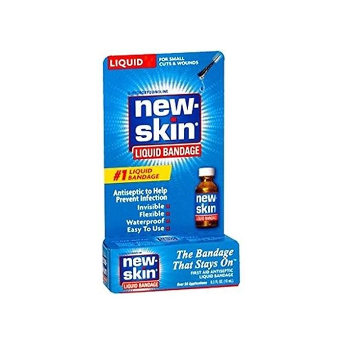 New-Skin Waterproof Liquid Bandage, First Aid Liquid Antiseptic, 0.3 Fl Oz