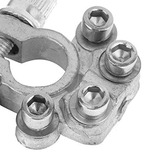 Car Terminal Disconnect, Quick Release Battery Terminal Clamp Connectors with Hex Wrench Positive Negative for SAE Type A Posts, Pack of 2