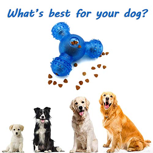 ANBOKC Dog Chew Toys, Dog Food Dispenser Toys, Interactive Dog Toys, Dog IQ Treat Ball, Dog Puzzle Toys, Dog Teeth Cleaning Ball, Natural Rubber Toys for Small Medium Dogs Chasing Chewing Training