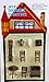 Melody Jane Dolls Houses Dollhouse Miniature 1:48 Scale Plastic Old Fashioned Study Furniture Set