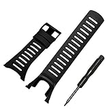 Betterconn Luxury Black Rubber Replacement Watch Band Strap Wristbands for SUUNTO Ambit 3 Peak/Ambit 2/Ambit 12R 2S Series