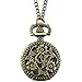 YouYouPifa Bronze Three Flower Pattern Hollow Small Pocket Watch