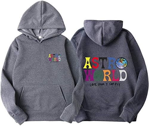 ASTROWORLD Look Mom I Can Fly Hoodie Travis Scott Astroworld Hoodie Print Men's Hip Hop Pullover Sweatshirt