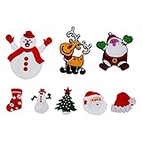 XHAOYEAHX Christmas Magnets Refrigerator Magnet Fridge Magnetic Funny Stickers Home Decor for Refrigerator Office Cabinets Whiteboards Photo, Santa Christmas Decorative Set - 8PCS