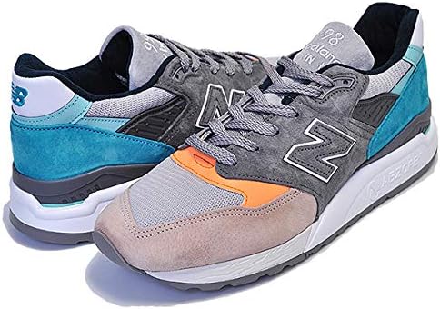 Amazon ニューバランス 998 M998awb Made In U S A スニーカー Nb 998 メンズ グレー サックス オレンジ 27cm Us9 並行輸入品 New Balance ニューバランス スニーカー