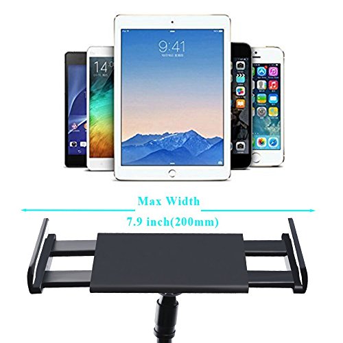 Eschone Cell Phone Stand Holder, Gooseneck Flexible Clip Lazy Arm Bracket for Tablet ipad/ iPhone 7/6/6s Plus Samsung Note Galaxy S6/S7 Mount for Desktop Bedroom, Office, Bathroom, Kitchen (Black)