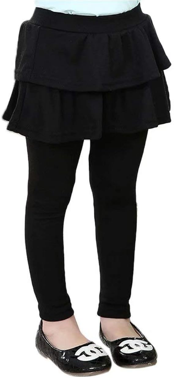 Amazon Amiggoo ガールズ フレアースカート ２段 フリル ロングパンツ オシャレ スパッツ 保暖 美脚 レギンス 秋冬 薄い レギンス付き スカート 伸縮性 パンツ 可愛い 展開 100cm 150cm タイツ 通販