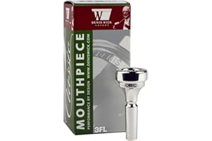 Denis Wick Classic Flugelhorn Mouthpiece Silver Plated, 5884-3FL - Open Backbore for Balanced Airflow & Tone - Large Shank Flugelhorn Accessories for Easy Articulation 16.75 x 5.05 x 4.6mm