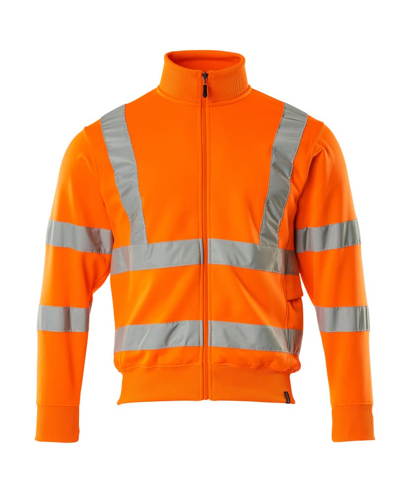 Mascot 50115-950-14 Maringa Safe Classic Modern Fit Class 3 Sweatshirt with Zipper, Size S, Hi-Vis Orange