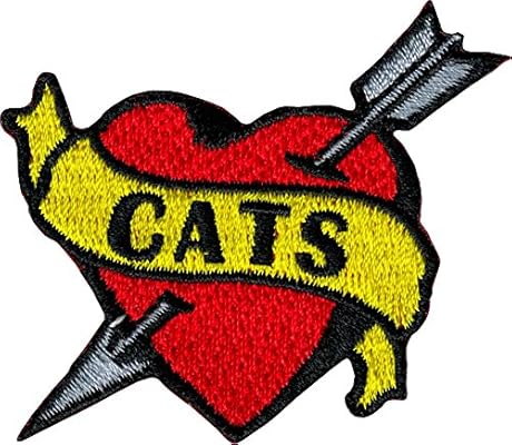 Amazon Com Cats Banner On Heart With Arrow Tattoo Flash Style