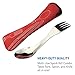 Individual Camping Spork – Spoon Fork Knife Dinnerware Camp Cooking Utensil – Set of Single Spork With Carry Pouch
