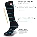 GLOBAL VASION Rechargeable Battery Heated Socks Kit for Chronically Cold Feet for Women and Men (Black)