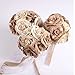 Tinksky Rustic Wedding Bouquet Burlap Flower Bouquet Lace and Pearls Wedding Anniversary Engagement Mother's Day Decoration, Valentine's Day gift