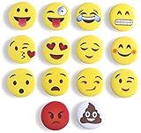 Refrigerator Magnets Fridge Magnets Emoji Magnets, Mymazn Office Magnets WhiteBoard Magnets Cute Dry Erase Board Magnetic for School Home Decorative Cute Fun Smiley Face Magnets