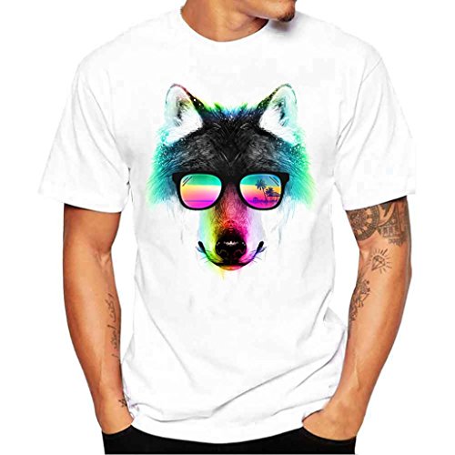 Mens Shirts,Han Shi Fashion Printing Casual Beach Short Sleeve Blouse Tank Tops Cami Vest (M, Multicolor) Mens Shirts,Han Shi Fashion Printing Casual Beach Short Sleeve Blouse Tank Tops Cami Vest (M, Multicolor)