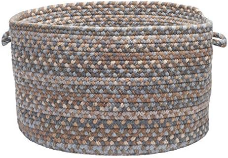 Oak Harbour Utility Basket, 18 by 12-Inch, Graphite Gray