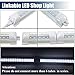 JESLED 8FT LED Shop Light Fixture, 72W 7200LM, 5000K Daylight White, Frosted Cover, 8 Foot T8 LED Tube Light Fixtures for Garage Warehouse Basement, Workshop, High Output, Plug and Play (6-Pack)