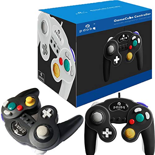 Gamecube Controller, Compatible with Gamecube / Wii U/ Wii / PC / Switch Controller, 2 Packs Classic Wired Gamecube Controller for Super Smash Bros with Turbo Function(2 Black) - Thumbnail 4