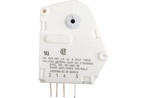 AP2592907 Refrigerators Defrost Timer for Frigidaire,120V 6 Hour 21 Minutes 215846604 Timer Fits Fridge and Freezers by Ketofa